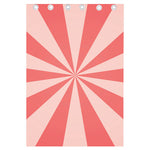 Pink Radial Rays Print Curtain
