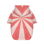 Pink Radial Rays Print Dog Zip Up Hoodie