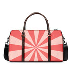 Pink Radial Rays Print Duffle Bag