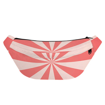 Pink Radial Rays Print Fanny Pack
