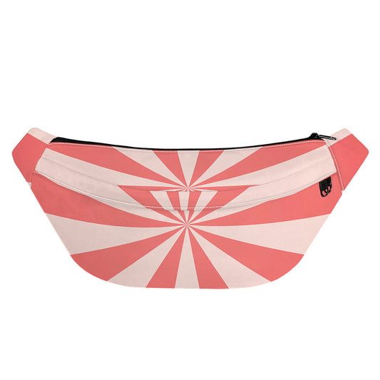 Pink Radial Rays Print Fanny Pack