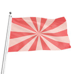 Pink Radial Rays Print Flag