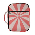 Pink Radial Rays Print Front Pocket Bible Bag