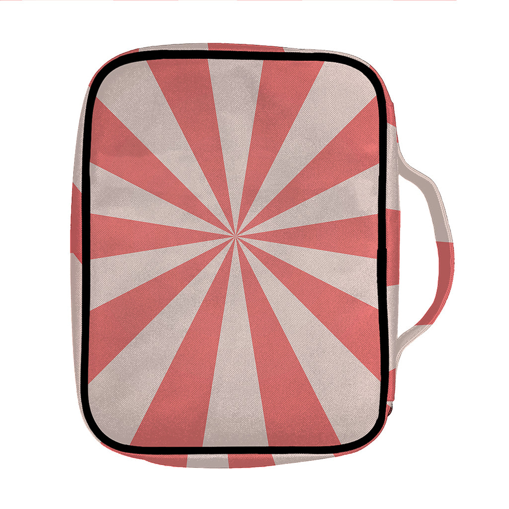 Pink Radial Rays Print Front Pocket Bible Bag