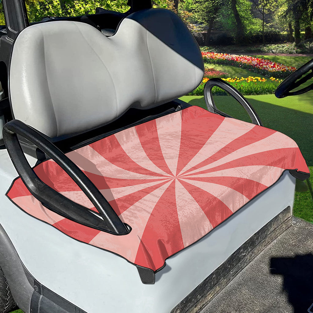 Pink Radial Rays Print Golf Cart Seat Cover