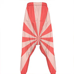 Pink Radial Rays Print Hammer Pants
