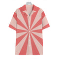 Pink Radial Rays Print Hawaiian Shirt