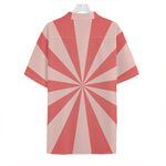 Pink Radial Rays Print Hawaiian Shirt