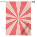 Pink Radial Rays Print House Flag