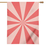Pink Radial Rays Print House Flag