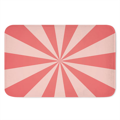 Pink Radial Rays Print Indoor Door Mat