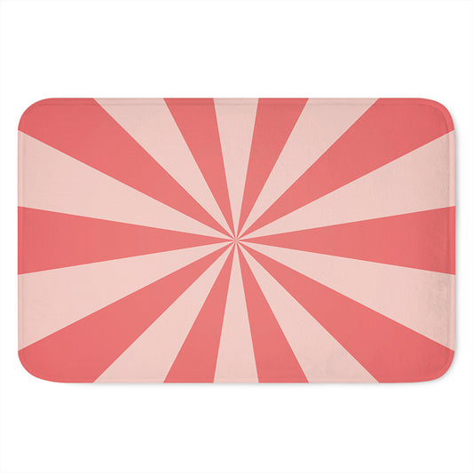 Pink Radial Rays Print Indoor Door Mat