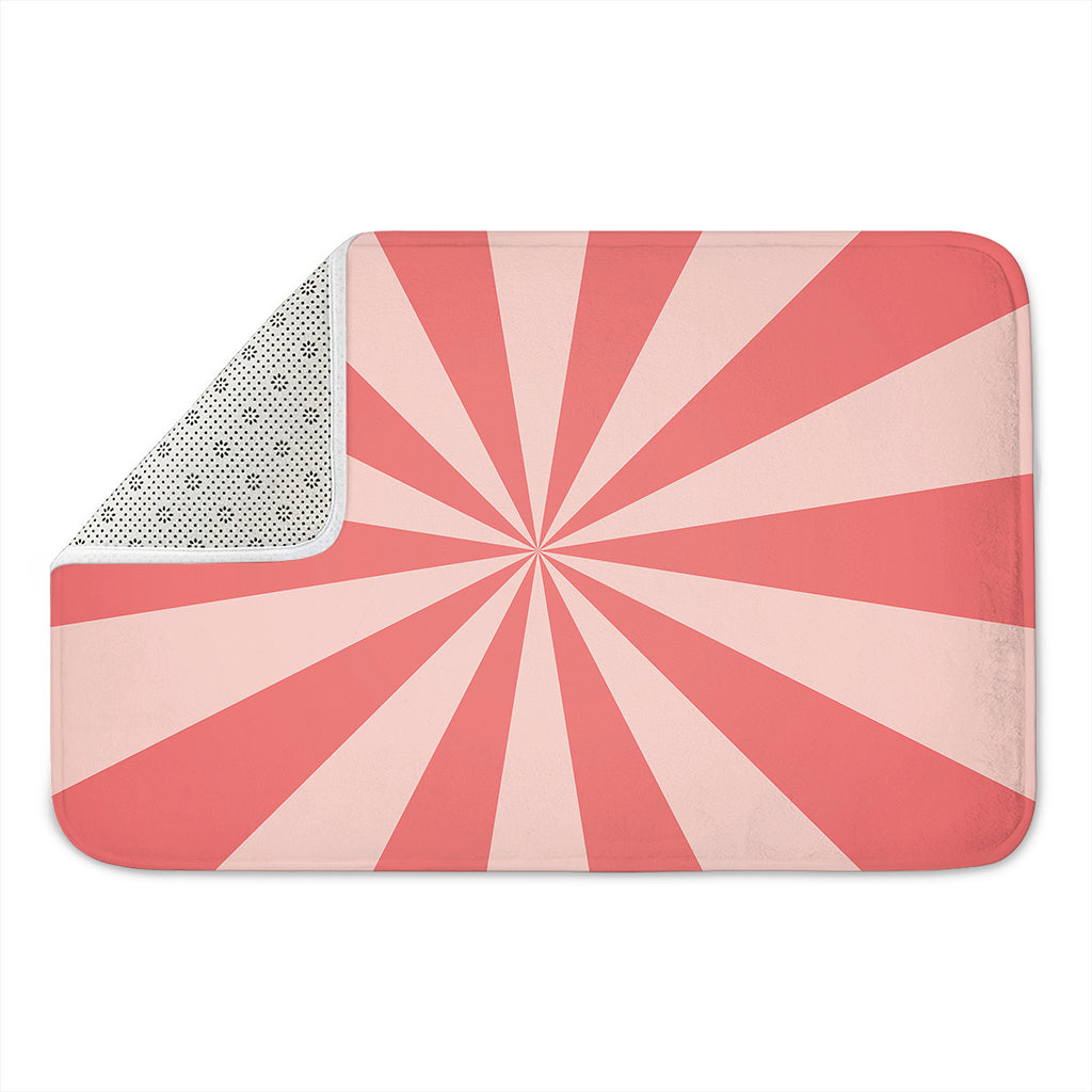 Pink Radial Rays Print Indoor Door Mat