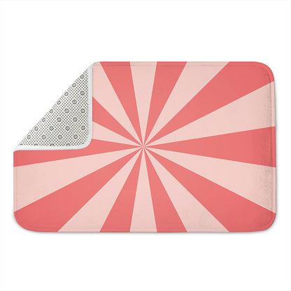 Pink Radial Rays Print Indoor Door Mat