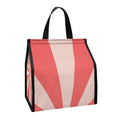 Pink Radial Rays Print Insulated Lunch Tote