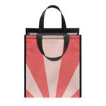 Pink Radial Rays Print Insulated Lunch Tote