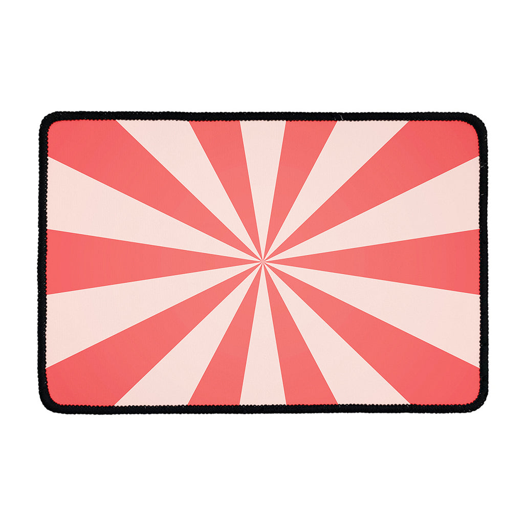 Pink Radial Rays Print Kitchen Mat