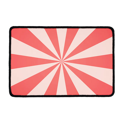 Pink Radial Rays Print Kitchen Mat
