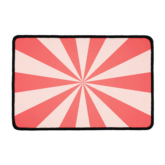 Pink Radial Rays Print Kitchen Mat