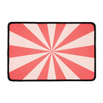 Pink Radial Rays Print Kitchen Mat