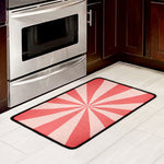 Pink Radial Rays Print Kitchen Mat