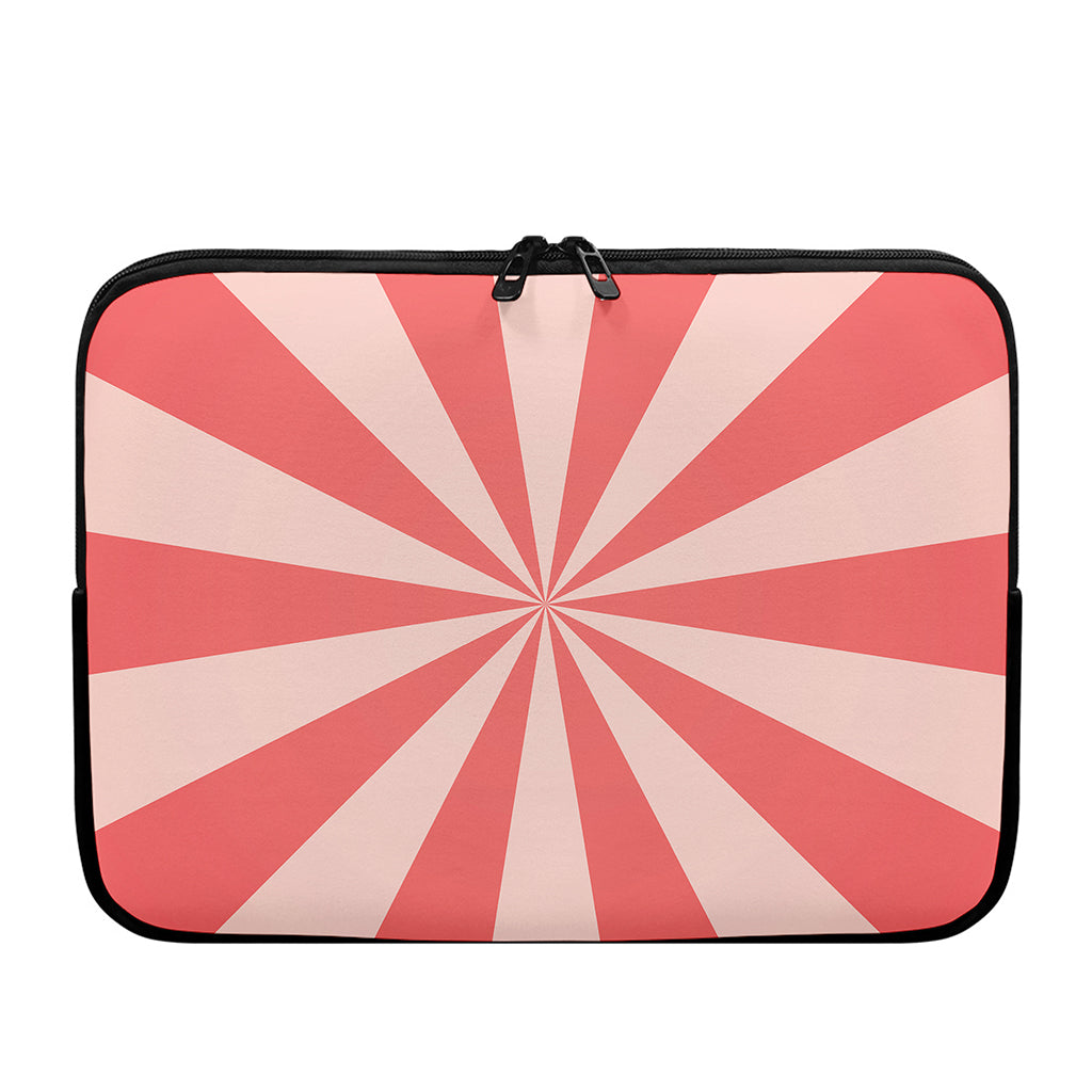 Pink Radial Rays Print Laptop Sleeve