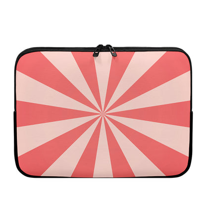 Pink Radial Rays Print Laptop Sleeve