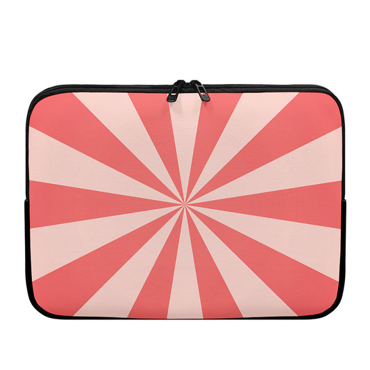 Pink Radial Rays Print Laptop Sleeve
