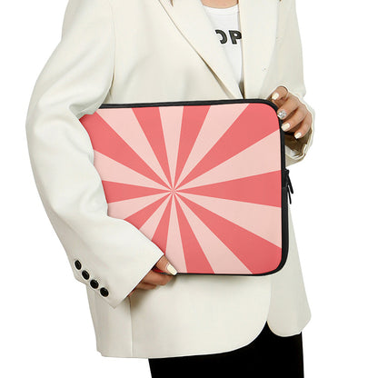 Pink Radial Rays Print Laptop Sleeve