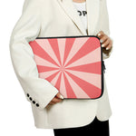 Pink Radial Rays Print Laptop Sleeve