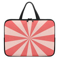 Pink Radial Rays Print Laptop Sleeve With Handle