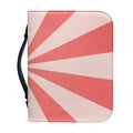 Pink Radial Rays Print Leather Bible Cover