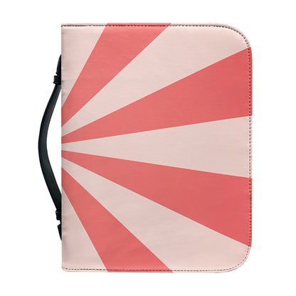 Pink Radial Rays Print Leather Bible Cover