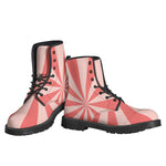 Pink Radial Rays Print Backpack