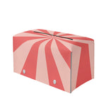 Pink Radial Rays Print Leather Tissue Box Cover