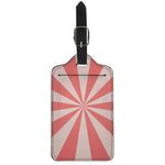 Pink Radial Rays Print Luggage Tag