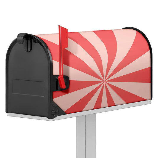 Pink Radial Rays Print Mailbox Cover