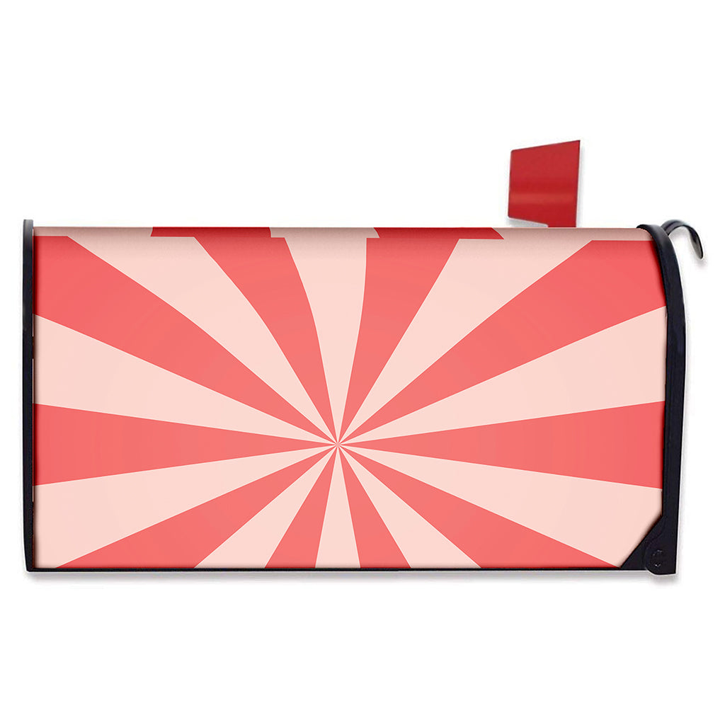 Pink Radial Rays Print Mailbox Cover