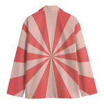 Pink Radial Rays Print Men's Blazer