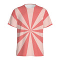 Pink Radial Rays Print Men's Athletic T-Shirt