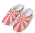 Pink Radial Rays Print Mesh Casual Shoes
