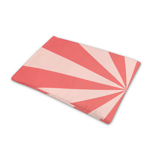Pink Radial Rays Print Pet Cooling Mat Cover