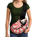 Pink Radial Rays Print Pet Sling Carrier