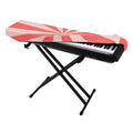 Pink Radial Rays Print Piano Keyboard Cover
