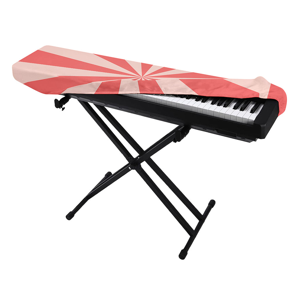 Pink Radial Rays Print Piano Keyboard Cover