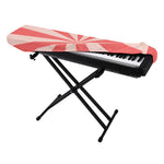 Pink Radial Rays Print Piano Keyboard Cover