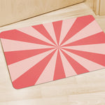 Pink Radial Rays Print Polyester Doormat