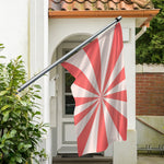 Pink Radial Rays Print Polyester Flag