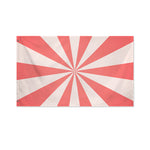 Pink Radial Rays Print Polyester Flag