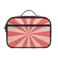 Pink Radial Rays Print Portable Lunch Bag